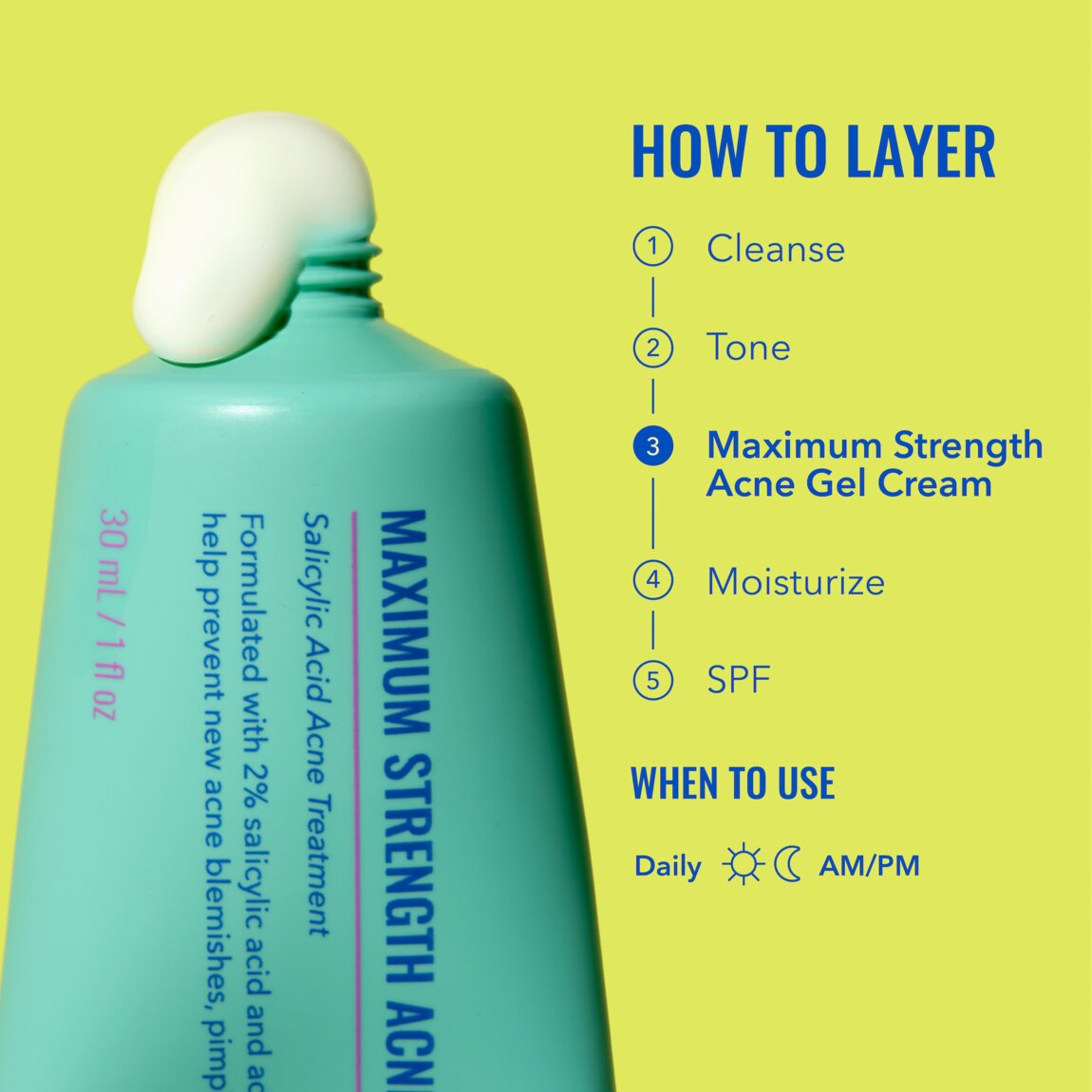 Maximum Strength Acne Gel Cream J1